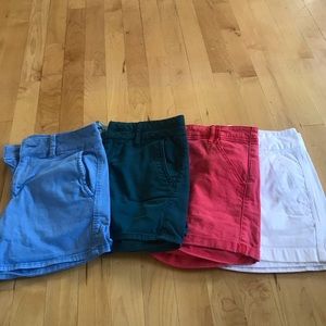 SET OF 4 WOMENS TWILL SHORTS- see decription